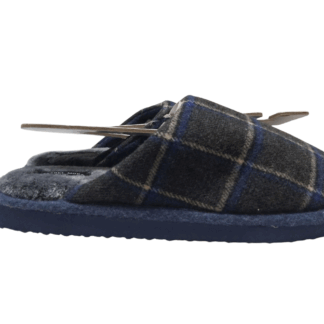 Zapatillas caballero cuadros gris