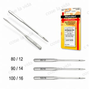 Aguja Talón Plano Cuero Nadel 130/705H 4037 – Corte Preciso para Piel y Sintético