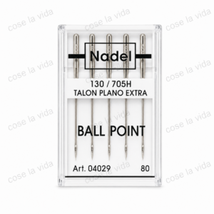 Aguja Talón Plano Punta Redonda Nadel 130/705H 4029 – Precisión para Punto y Jersey